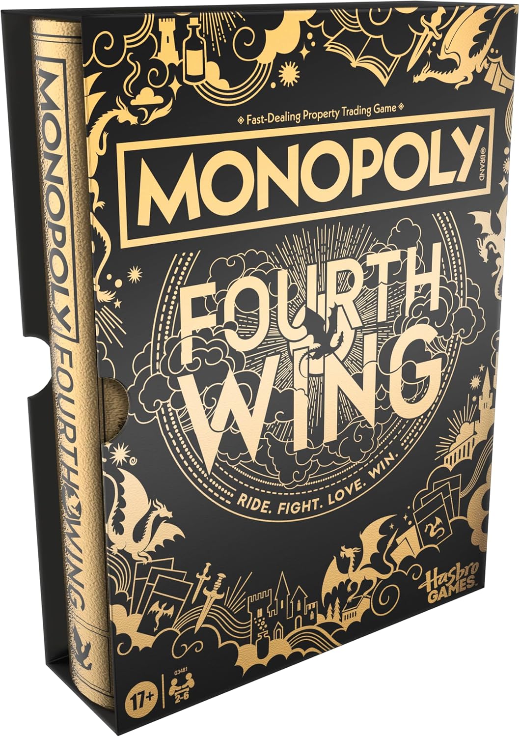 MONOPOLY: Fourth Wing Edition – Dragon Rider Fantasy Board Game