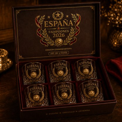 ⚽️España Champions Legacy Whiskey Decanter Set – Commemorative Football Collector Gift