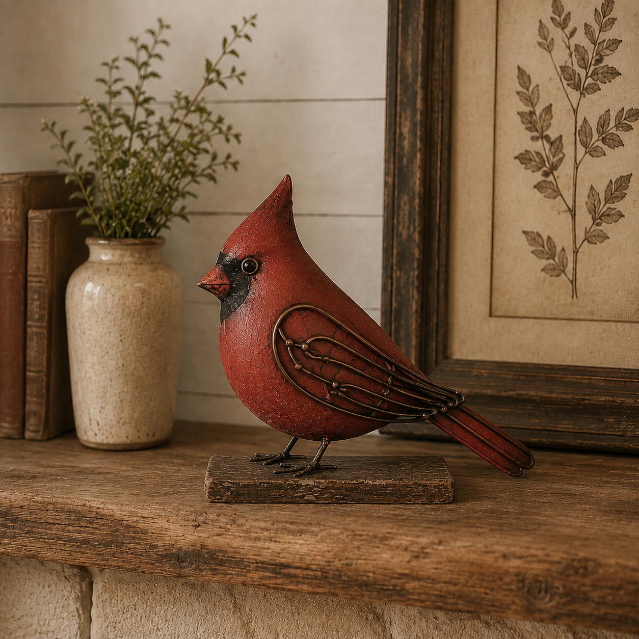 Rustic Songbird Figurines – Meaningful Cardinal, Bluebird & Chickadee Home Decor Gifts