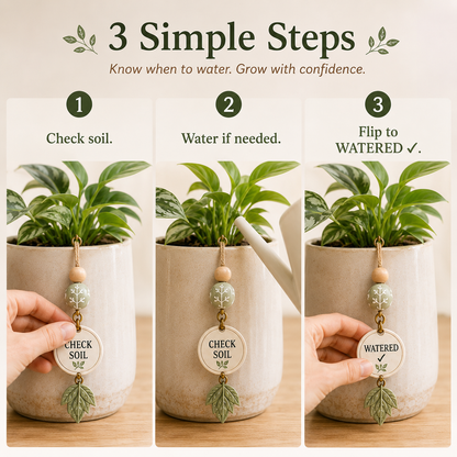 🌿 Plant Watering Reminder Charm – Flip Tracker for Healthy Plants
