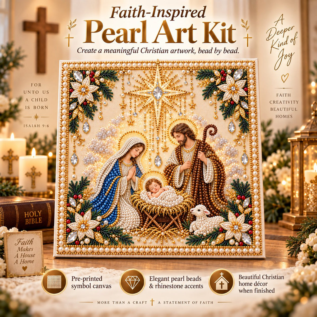 Faith Inspired Christian Pearl Artwork Kit