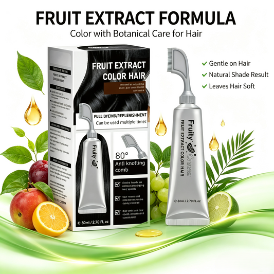 🍇Fruit Extract Hair Dye Comb / Hair Dye Cream — Portable Home Use, Gentle Plant-Based Hair Dye, Reusable No Mix Hair Color✨