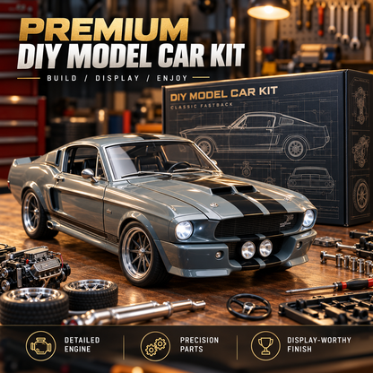 🏎️ 1967-Inspired GT500 Fastback DIY Model Car Kit – Build & Display!!!