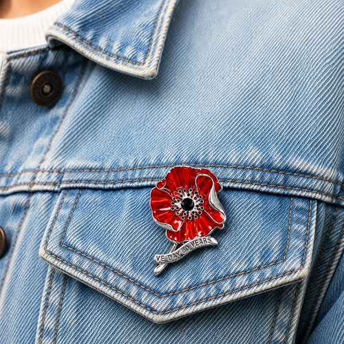VE Day 80th Anniversary Poppy Brooch