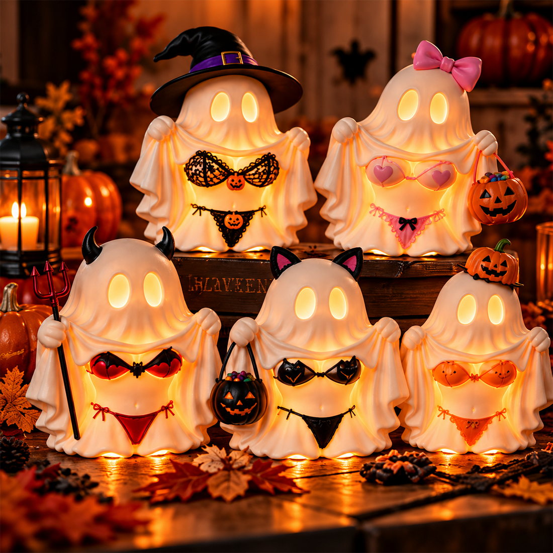 Funny Halloween ghost decoration collection