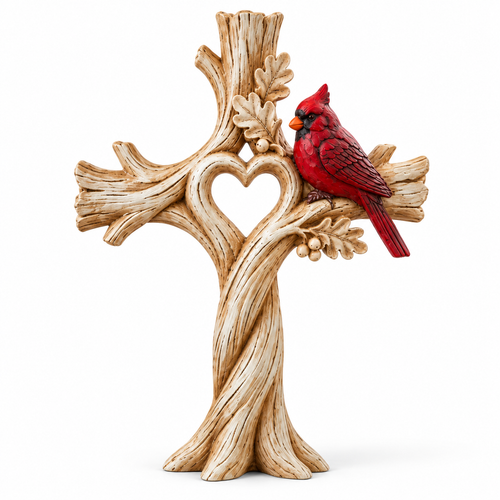 Always Near Cardinal Memorial Tree – Heart-Shaped Remembrance Decor