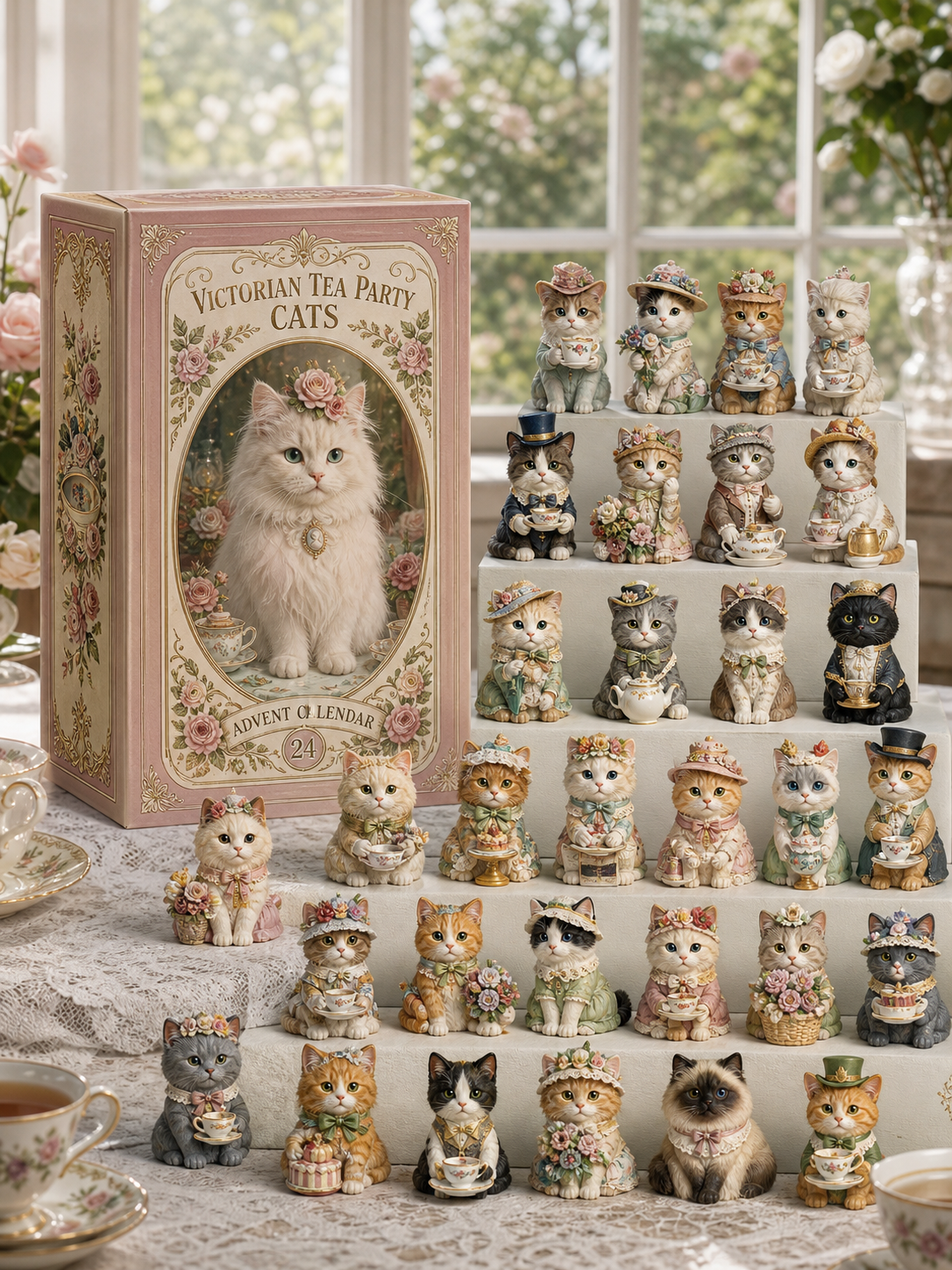Victorian Tea Party Cats Advent Calendar