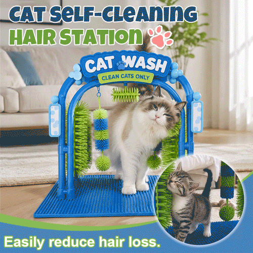 🐱🧹 Purr & Brush Self-Grooming Station – Loose Fur Catcher for Everyday Cat Care