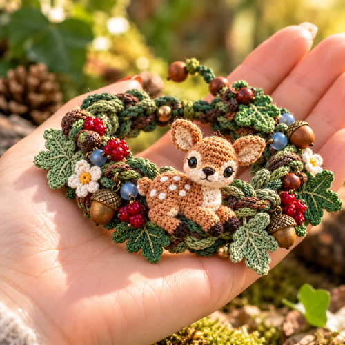 🌿🧶 Woodland Wrist Friends™ – Handmade Crochet Animal Bracelet Collection
