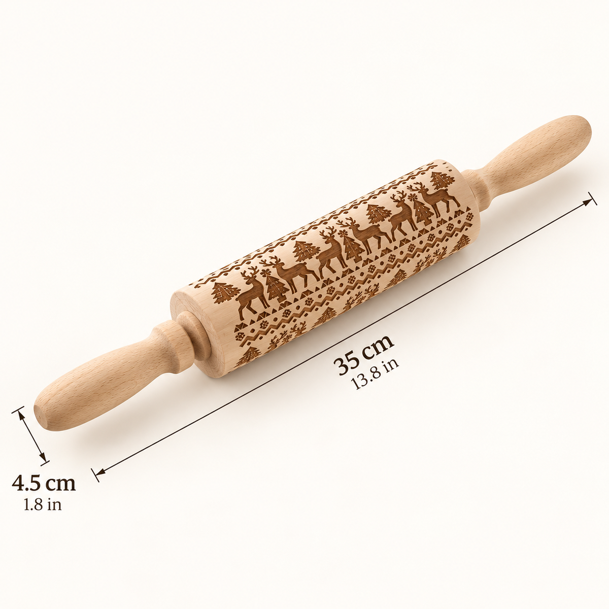 🍪🎄 Patterned Cookie Baking Roller – 100+ Designs for Festive Homemade Treats