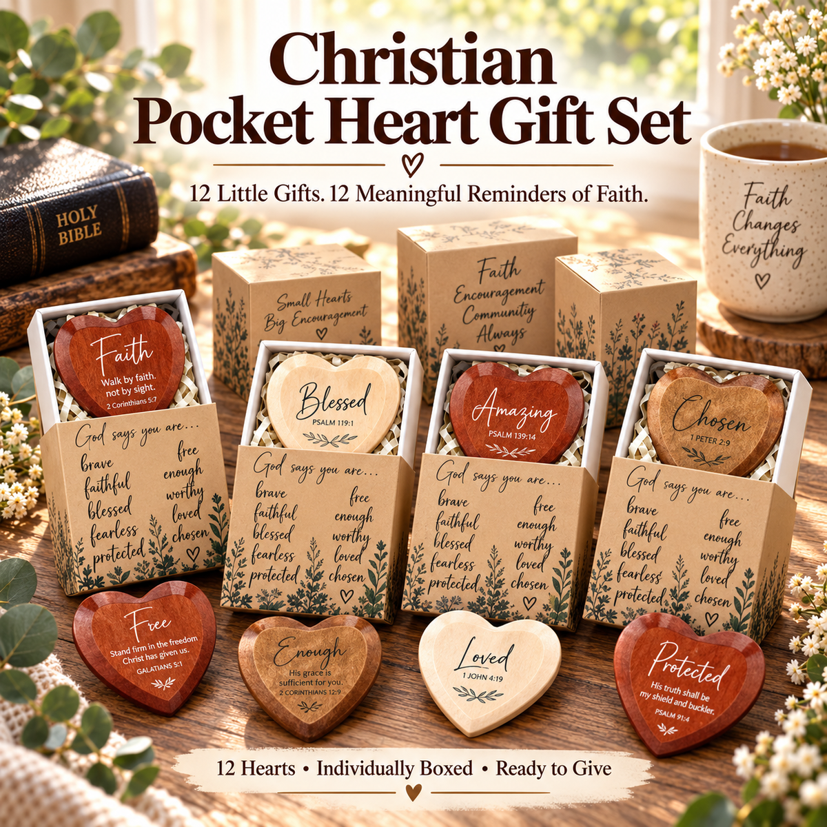 Christian Pocket Heart Gift Set