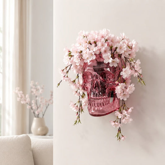 Gothic Skull Wall Vase