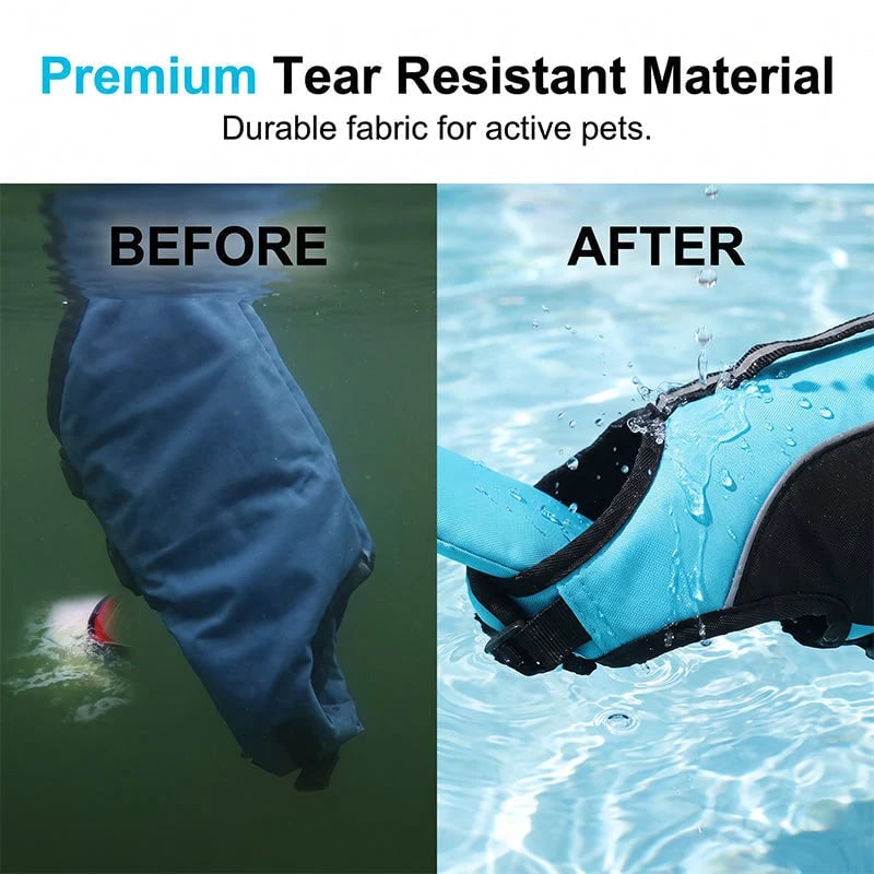 🐕 High-Buoyancy Dog Life Jacket – Ergonomic Fit, Reinforced Handle & Ripstop Design