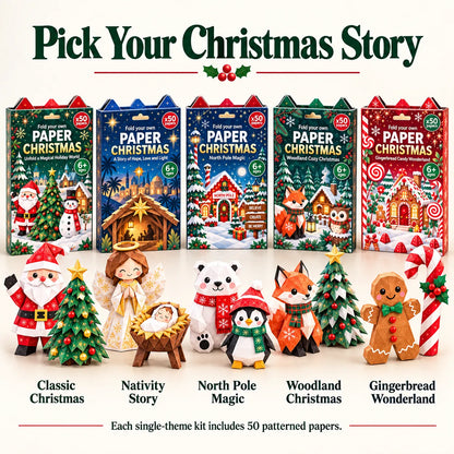 🎄✨ Create Your Own Christmas Magic – Easy 3D Layered Paper Craft Kit for Beginners
