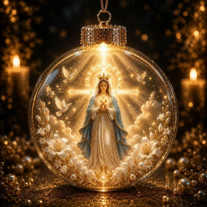🔥🎁⏳ Last Day 49% OFF – ✝️ Illuminated 3D Christian Faith Ornament Collection | Clear Globe with Sacred Figures, Warm Golden Glow & 8 Meaningful Designs ✨