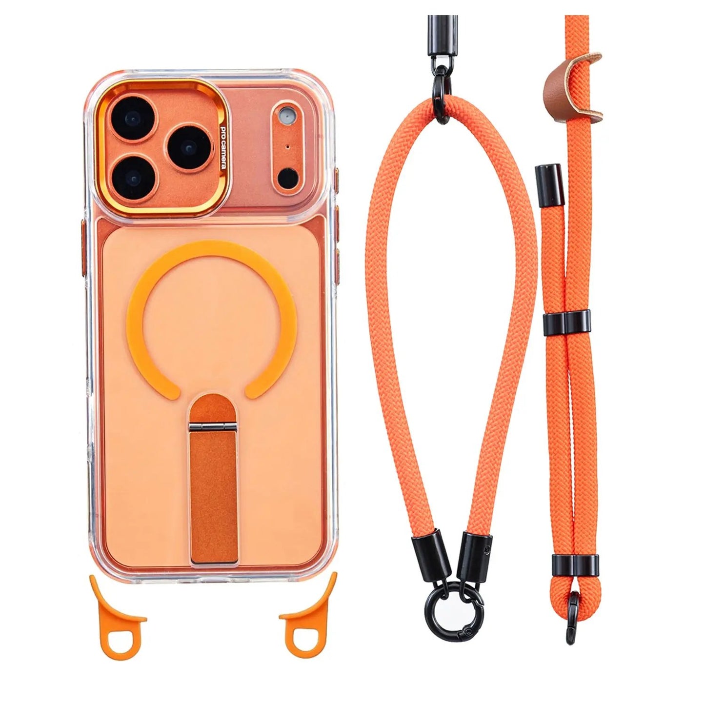 MagSafe Smartphone Case with Detachable Crossbody Neck Lanyard Strap