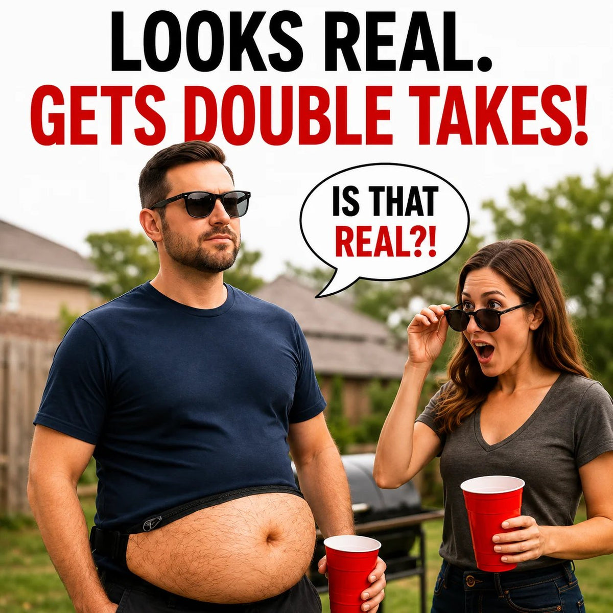 🍺😂 Ultimate Beer Belly Illusion Waist Pack – Hilarious Party Bag for Dads & Bros