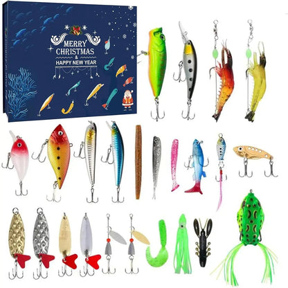 Fishing Advent Calendar 2026 Christmas - 24 Days Fishing Lures Advent Calendar for Fisher