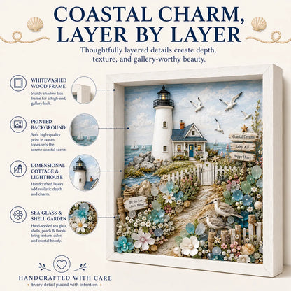 🐚 Seaside Serenity 3D Shadow Box DIY Kit ✨