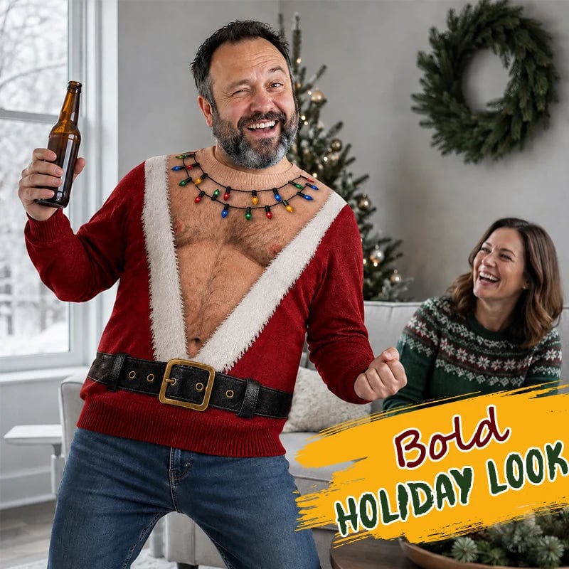 🎅😂 Funny Santa Christmas Long Sleeve Shirt – The Ultimate Holiday Party Conversation Starter 🎄