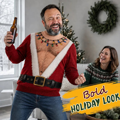 🎅😂 Funny Santa Christmas Long Sleeve Shirt – The Ultimate Holiday Party Conversation Starter 🎄