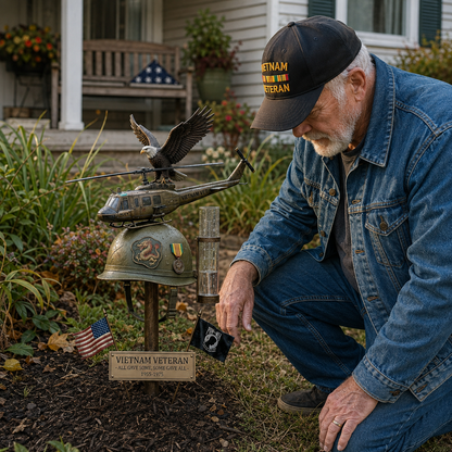 🚁Vietnam Veteran Memorial Rain Gauge🎁
