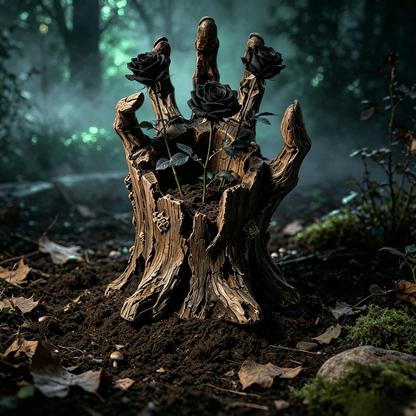 🎃🖐️ Creepy Graveyard Hand Stake – Rustic Halloween Garden & Planter Decor