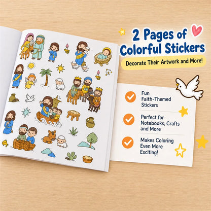 Love in Faith | Life of Jesus Toddler Coloring Book, Preschool Illustrated Activity Book for Kids