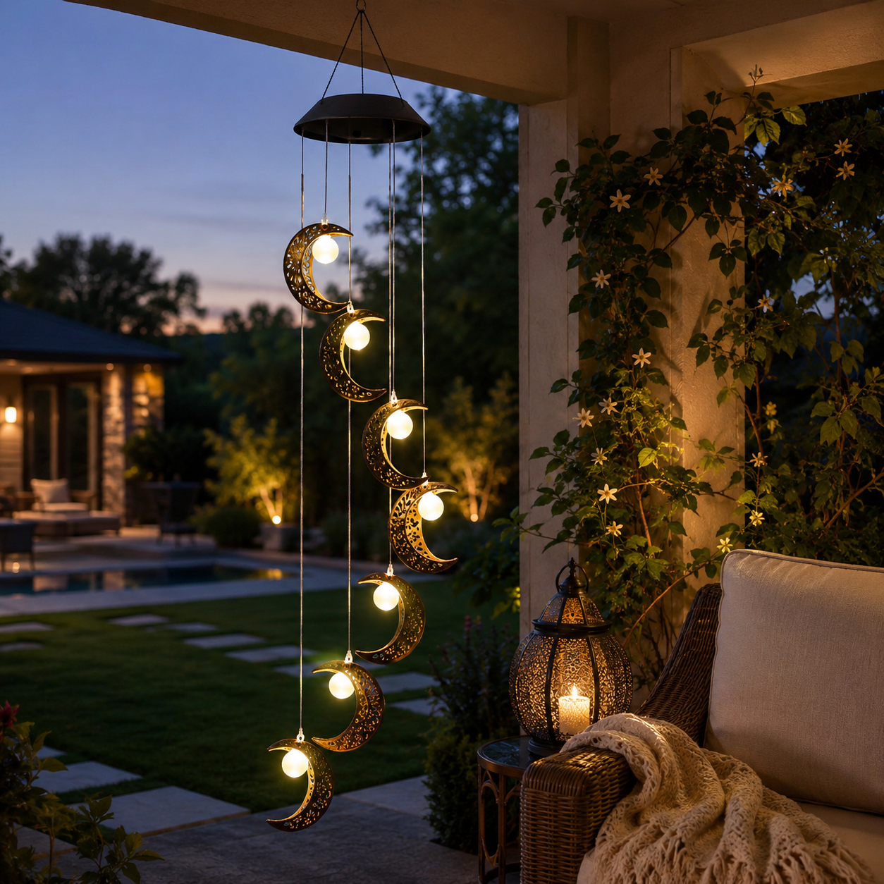 🌙Moonlit Reverie Solar Wind Chime