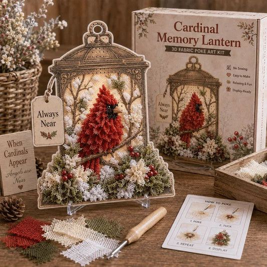 🔥🎁🕊️ Always Near 3D Fabric Poke Art Memory Lantern Kit