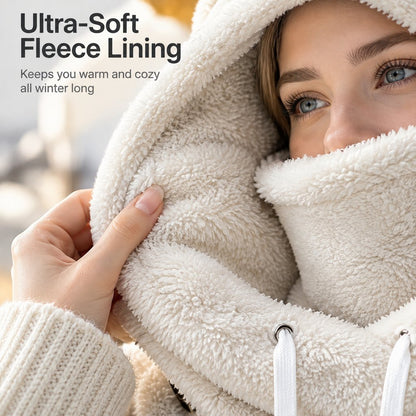 Damen-Fleece-Winterradmaske und -mütze mit Kapuze für kaltes Wetter (Modelljahr 2026)