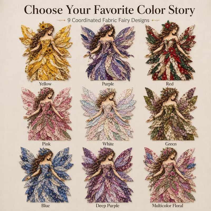 🧚‍♀️🌸 Premium Fairy Patchwork DIY Kit | Handmade Fantasy Wall Decor ✨