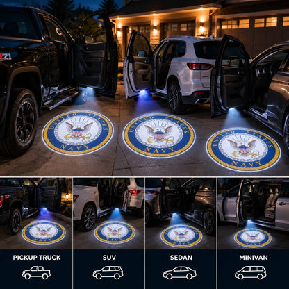 🇺🇸 HonorBeam™ Car Welcome Light | Patriotic Door Projection for Veterans & Military Families 🎖️