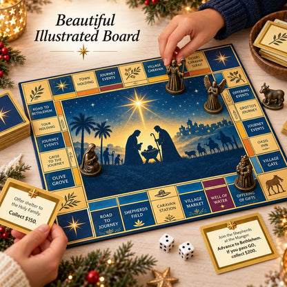 📜 Biblical Themed Monopoly Game | Detailed Nativity Characters, Perfect for Church Events & Family Holiday Memories