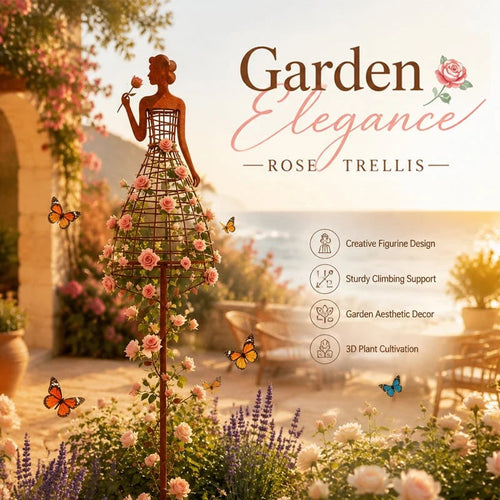 🌹💃Rust-Style Female Dress Plant Climbing Trellis - Outdoor Garden Decor(📦Buy 2 Free Shipping)