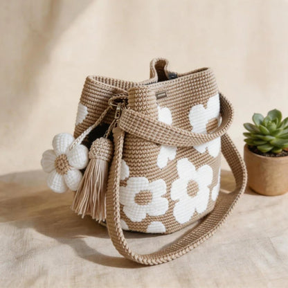 Handmade Crochet Flower Tote 🌼