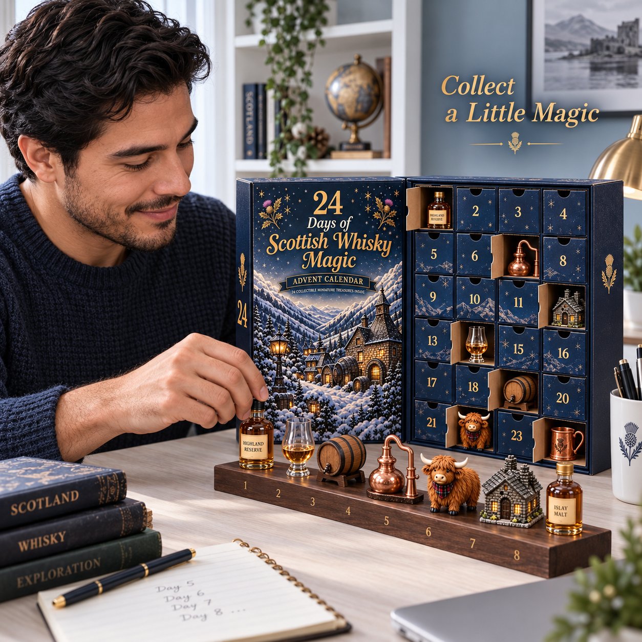 🥃Whisky-Themed Collectible Advent Calendar | 24 Surprises, Perfect Xmas Gift For Dads & Husbands