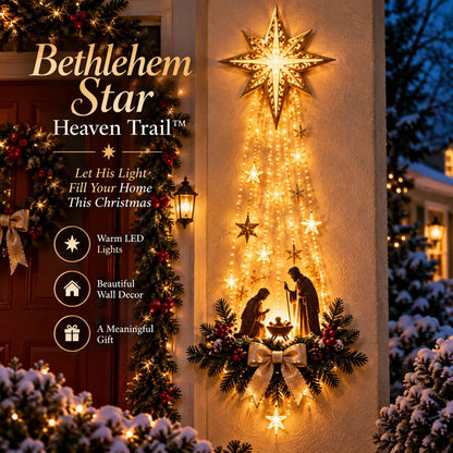 ✝️ Bethlehem Star of Faith™ – Lighted Nativity Wall Decor