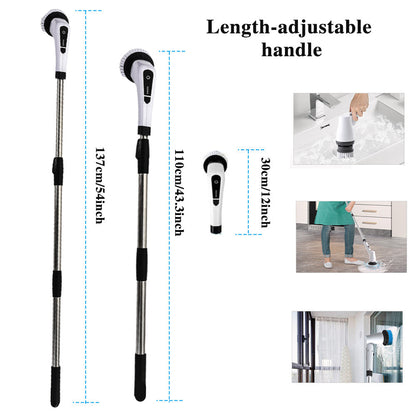 💦🏠 Electric Rotating Cleaning Brush  | 9 Brush Heads · 300 RPM · IPX5 Waterproof · 2500mAh Long Battery Life – Make Every Surface Shine