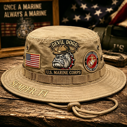 🇺🇸 Last Day Promo: 49% OFF -🐾U.S. Marine Corps Devil Dogs Tribute Boonie Hat