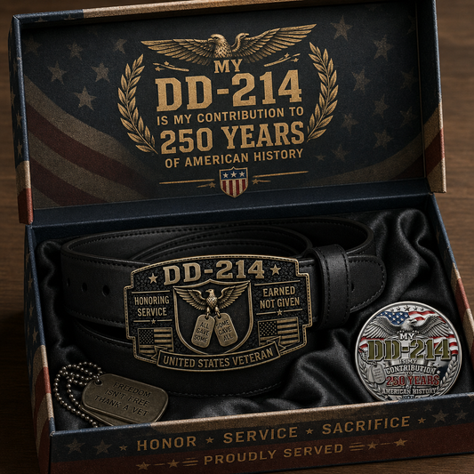 🎖️DD-214 Veteran Honor Belt Buckle - Crafted By VETERAN 'Robert Smith'