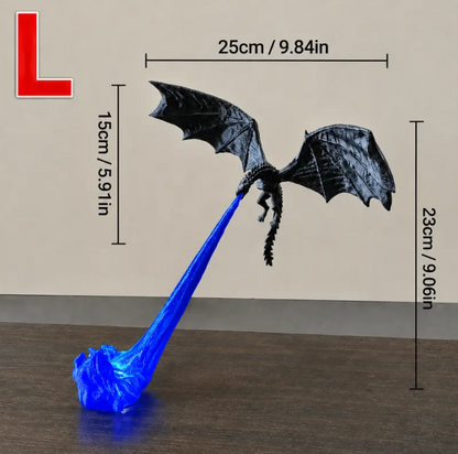 🐉3D Fire-Breathing Dragon LED Display – Fantasy Bookshelf Decor with Glowing Flame