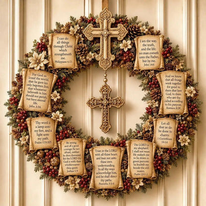 ✨❤️ Christian Scripture Wreath Wall Hanging