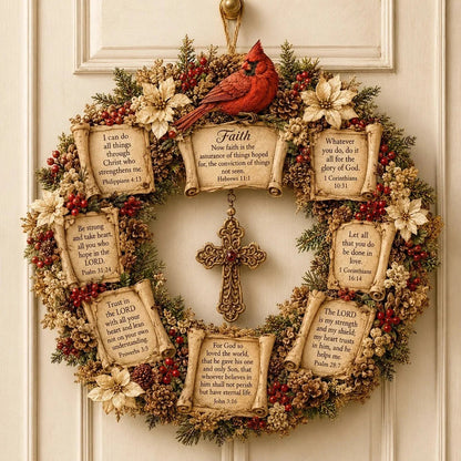 ✨❤️ Christian Scripture Wreath Wall Hanging