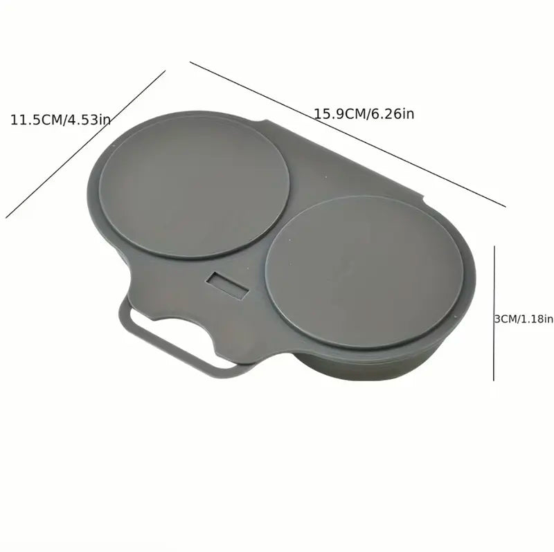 BPA-Free Microwave 2-Cup Egg Steamer Mold (Dark Gray) – Non-Stick Quick Prep Egg Cooker
