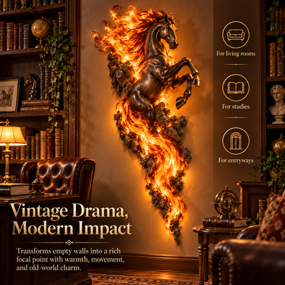 ⏰Limited Stock 50% OFF ✨🐎 Flaming Horse Wall Decor
