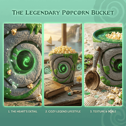 Moana Heart of Te Fiti Popcorn Bucket with Necklace