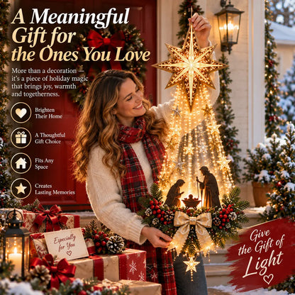 ✝️ Bethlehem Star of Faith™ – Lighted Nativity Wall Decor