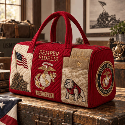 100% Handmade US Military Heritage Quilted Duffel Bag(𝐌𝐢𝐜𝐡𝐚𝐞𝐥 𝐇𝐚𝐫𝐫𝐢𝐬 𝐇𝐚𝐧𝐝𝐦𝐚𝐝𝐞®)