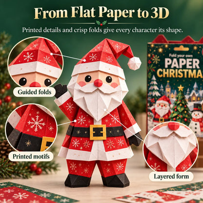 🎄✨ Create Your Own Christmas Magic – Easy 3D Layered Paper Craft Kit for Beginners